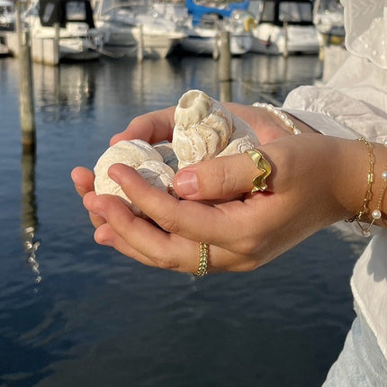 Ringe i sølv og forgyldt sølv med og uden perle og sten - Merleperle