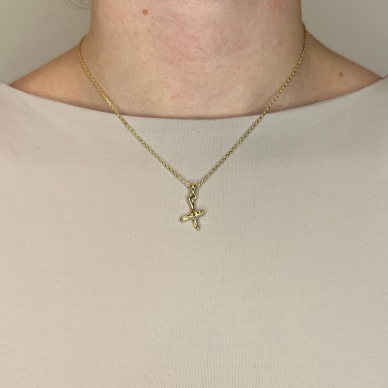Bogstav halskæde i forgyldt sølv X model