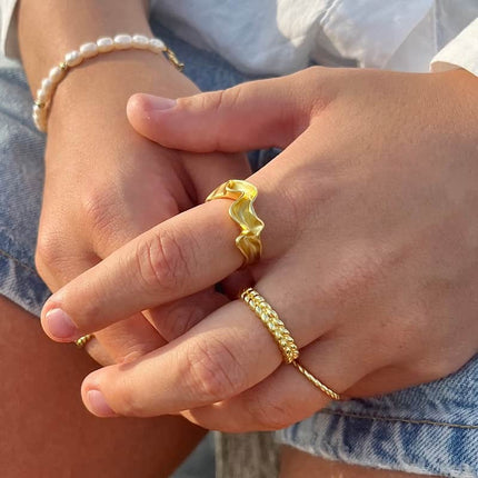 Pandora ring i forgyldt sølv - One size