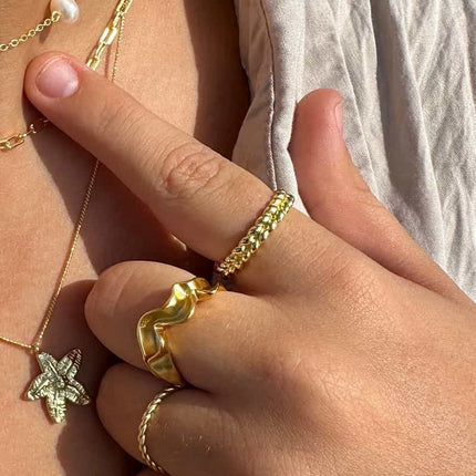 Pandora ring i forgyldt sølv - One size