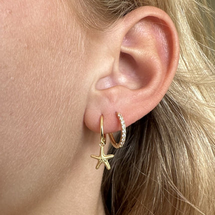 Laura Hoops i forgyldt sølv m. søstjerner