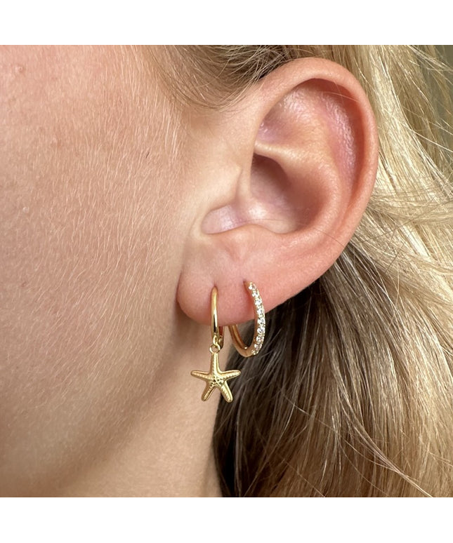 Laura Hoops i forgyldt sølv m. søstjerner