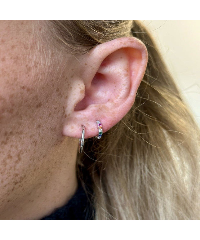 Billie Large hoops i sølv i blank 14,5 mmMerlePerleMerleperle