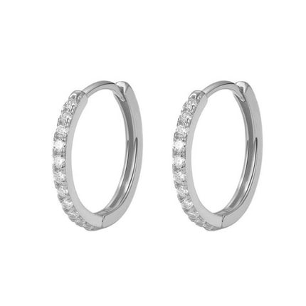 Tina Hoops i sølv m. zirkonia. 17 mmMerlePerleMerleperle