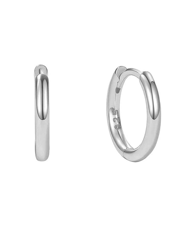 Basis creoler i sterlingsølv - 12,5 mm