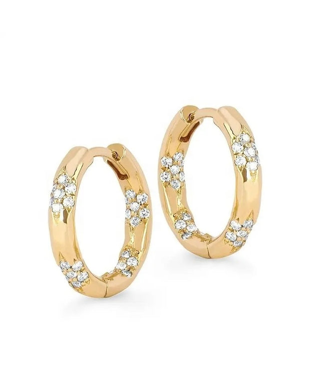 Shimmer hoops i forgyldt sølv