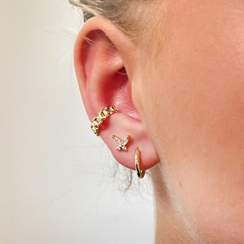 Eveline Ear cuff i forgyldt sølv