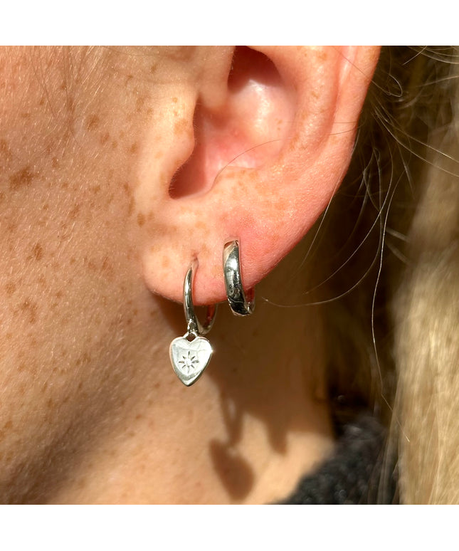 Beata hoops i sølvMerlePerleMerleperle