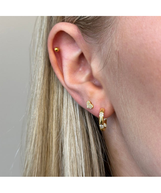Shimmer hoops i forgyldt sølv