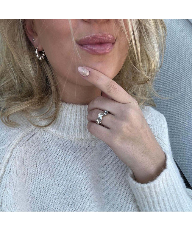 Casie Hoops i sølv smykke fra Merleperle
