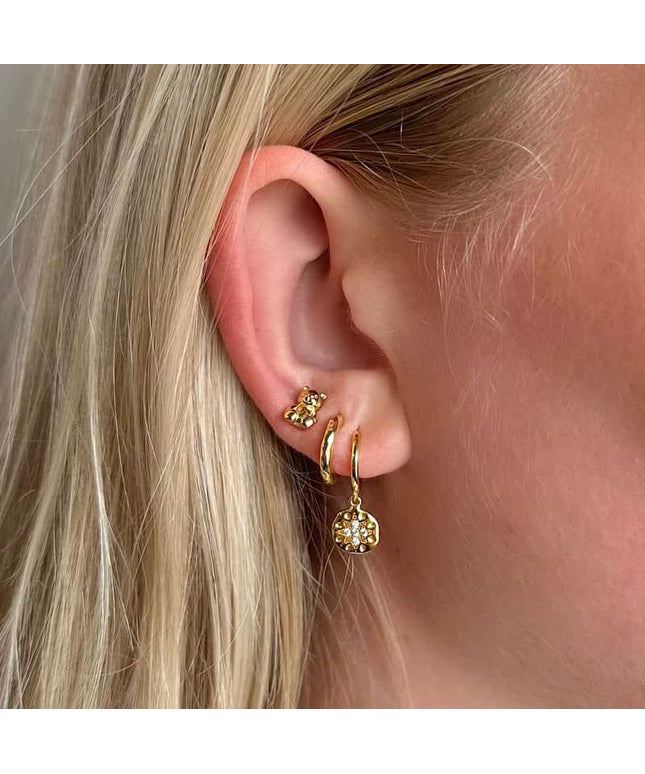 Smilla Small hoops i forgyldt sølv 12,5mm