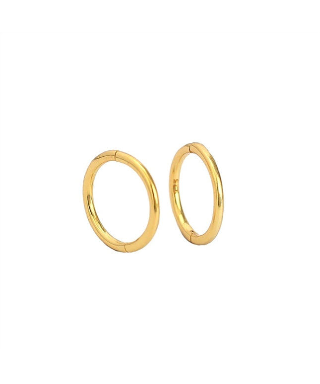 Billie Small hoops i forgyldt sølv i blank 8 mm